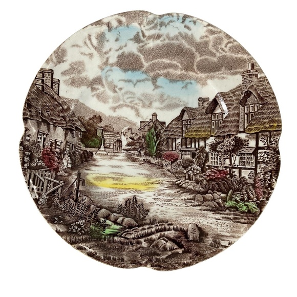 Set of 4 Johnson Bros Olde English Countryside 6 1/8” Plates Scalloped Edge - Picture 2 of 11